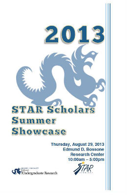 2013 STAR Scholars Summer Showcase Abstract Booklet